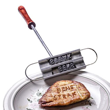Barbecue Cutlery - Grillbrandeisen inkl. 60 Wechselbuchstaben - Geschenk für Männer - Grillbesteck - Geschenk für Grillfans - Vatertag - personalisiertes Steak - Grillzubehör im Sale